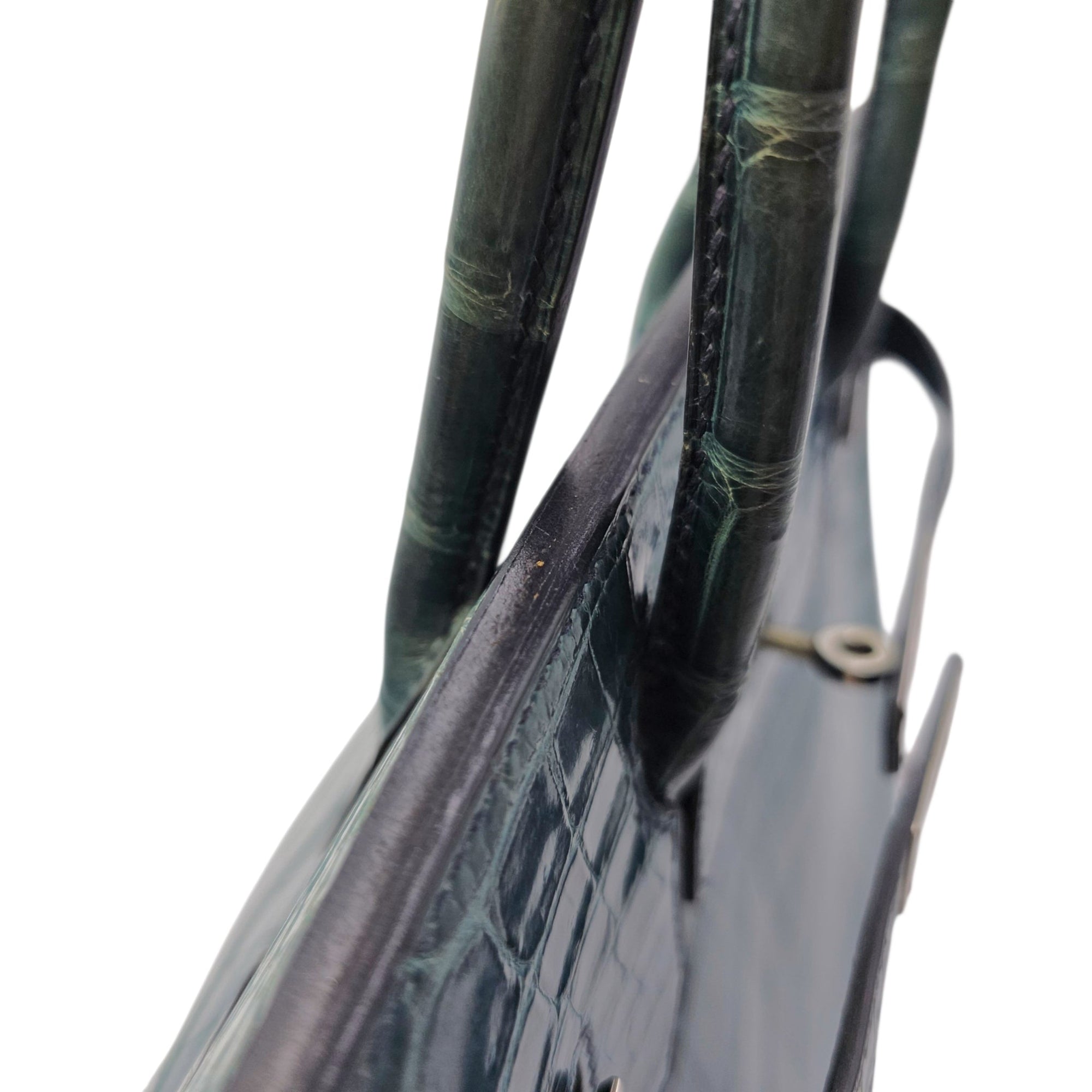 Birkin 30 Blue in Shiny Niloticus Palladium hardware CL2603-20020 16