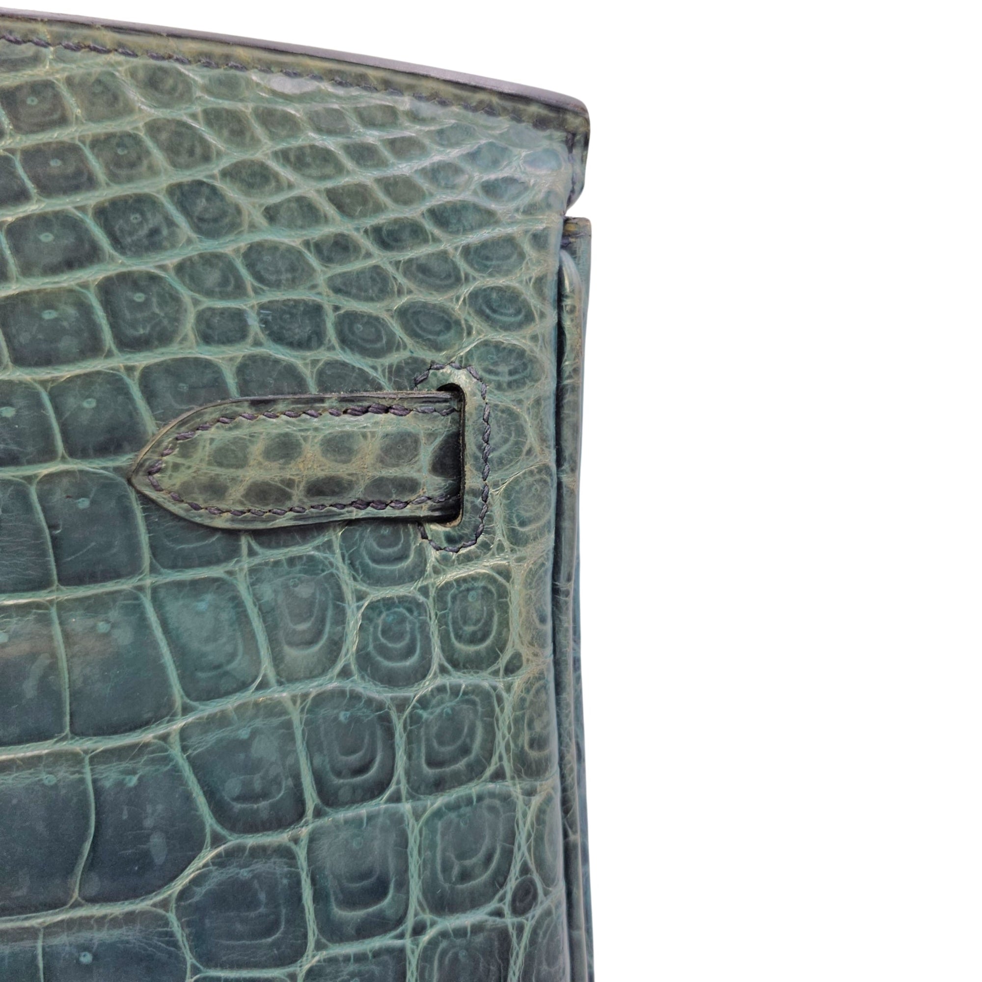 Birkin 30 Blue in Shiny Niloticus Palladium hardware CL2603-20020 18