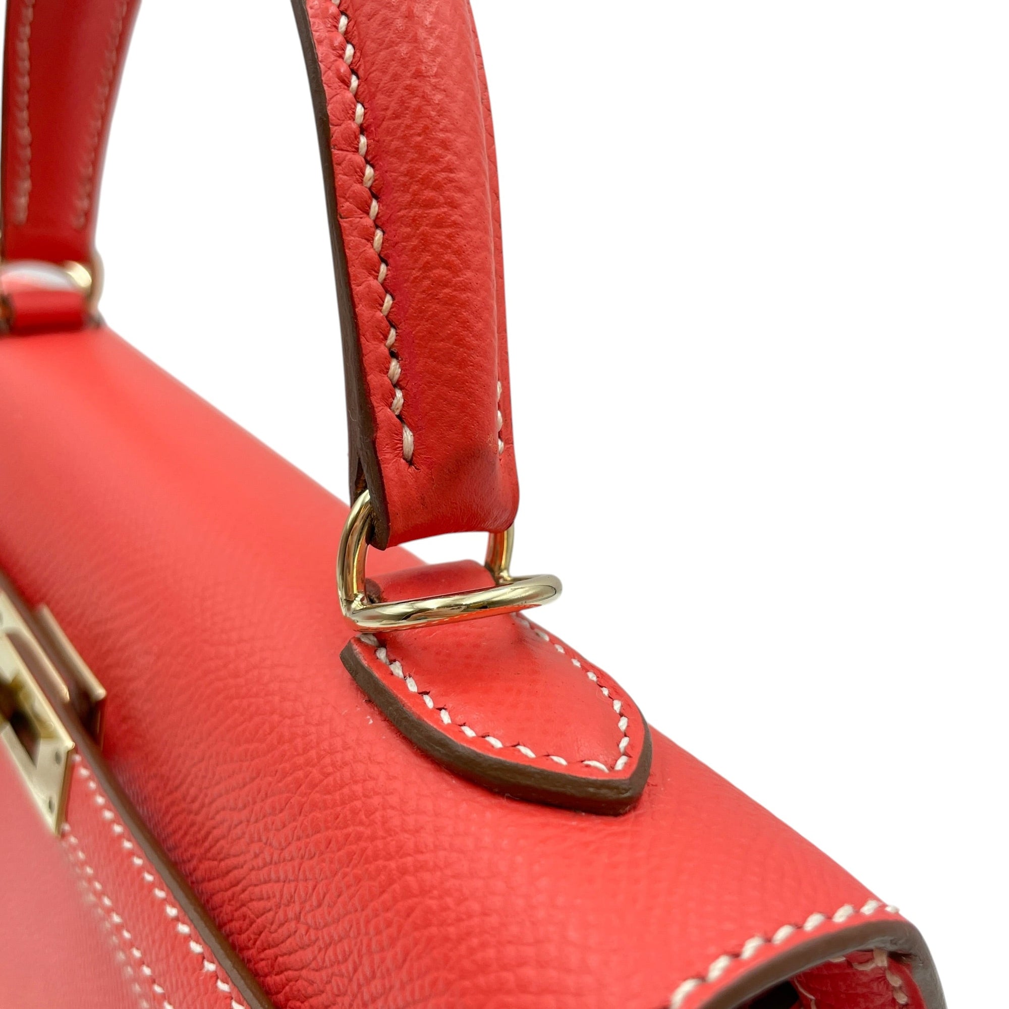 Sellier Kelly 25 Rose jaipur/gold in Epsom Permabrass hardware CL2603-20022 12