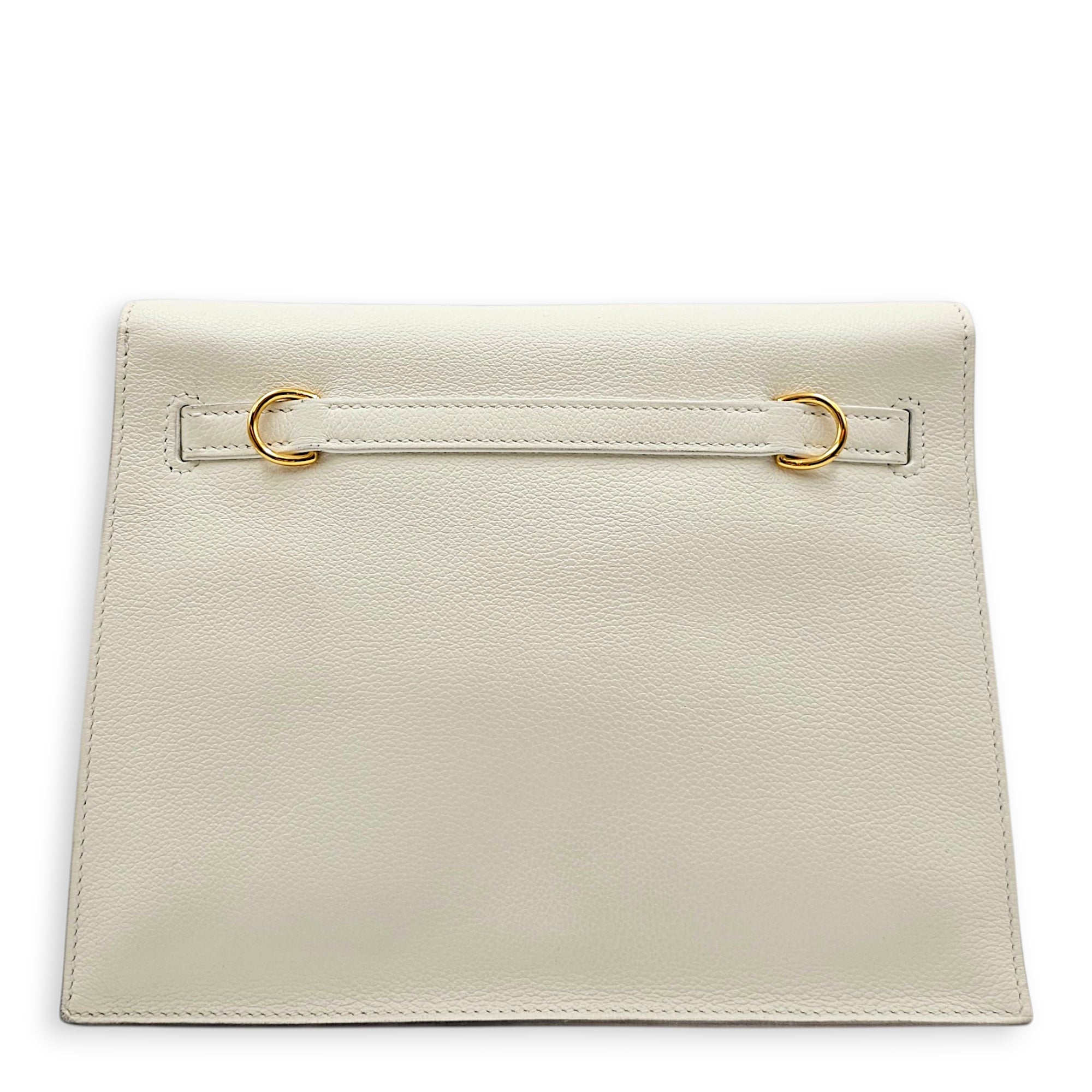 Kelly Danse Blanc in Evercolor Gold hardware