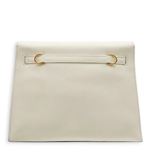 Kelly Danse Blanc in Evercolor Gold hardware