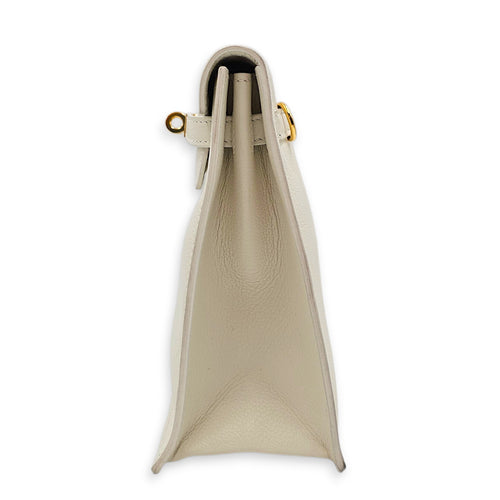 Kelly Danse Blanc in Evercolor Gold hardware