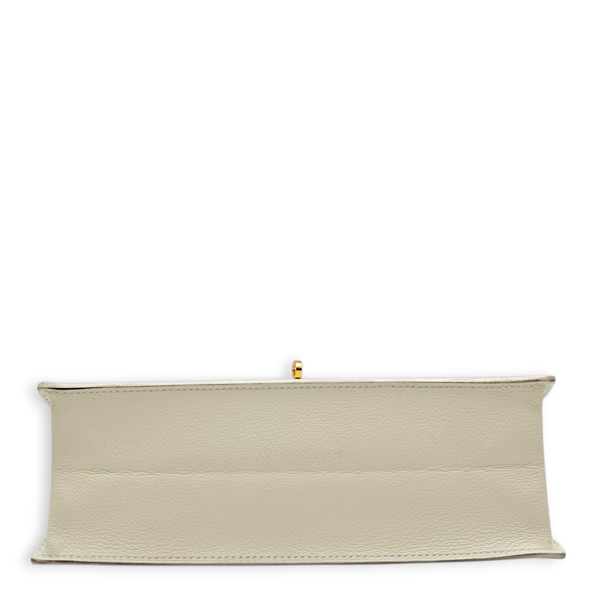Kelly Danse Blanc in Evercolor Gold hardware
