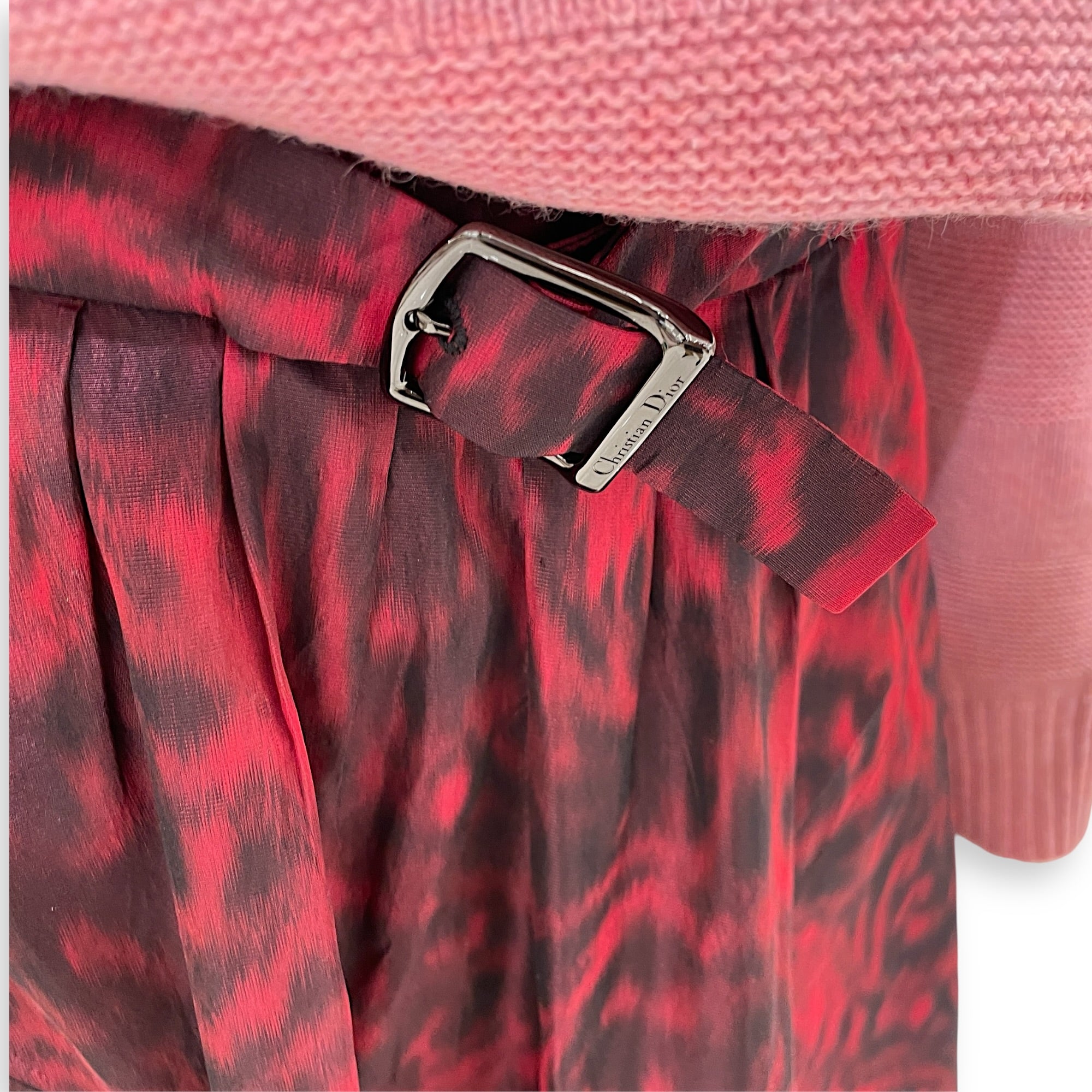 Fall 2021 Blurred Rose Skirt 34 Red Ready-To-Wear in Silk CL2603-20049 4