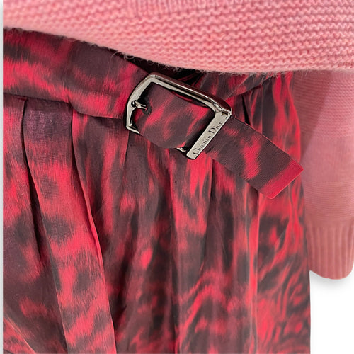 Fall 2021 Blurred Rose Skirt 34 Red Ready-To-Wear in Silk CL2603-20049 4