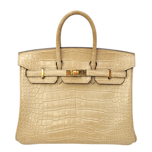 Birkin 25 Trench in Matte Alligator Gold hardware CL2603-20085 1