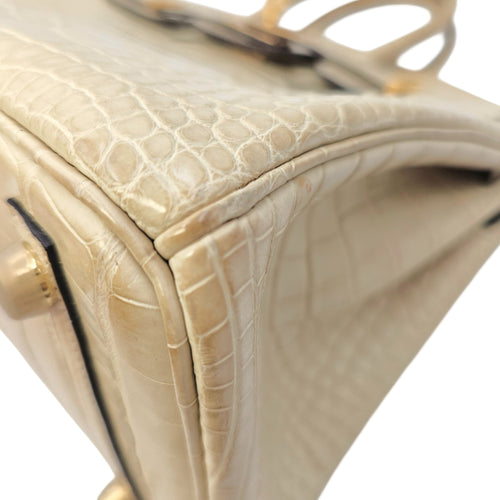 Birkin 25 Trench in Matte Alligator Gold hardware CL2603-20085 12