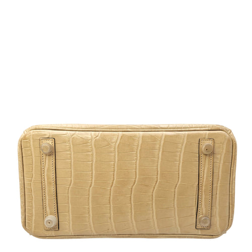 Birkin 25 Trench in Matte Alligator Gold hardware CL2603-20085 5