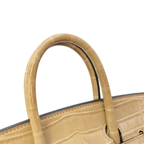 Birkin 25 Trench in Matte Alligator Gold hardware CL2603-20085 8