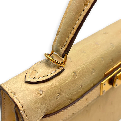 Sellier Kelly 20 Nata in Ostrich Gold hardware CL2603-20086 11
