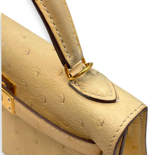 Sellier Kelly 20 Nata in Ostrich Gold hardware CL2603-20086 12