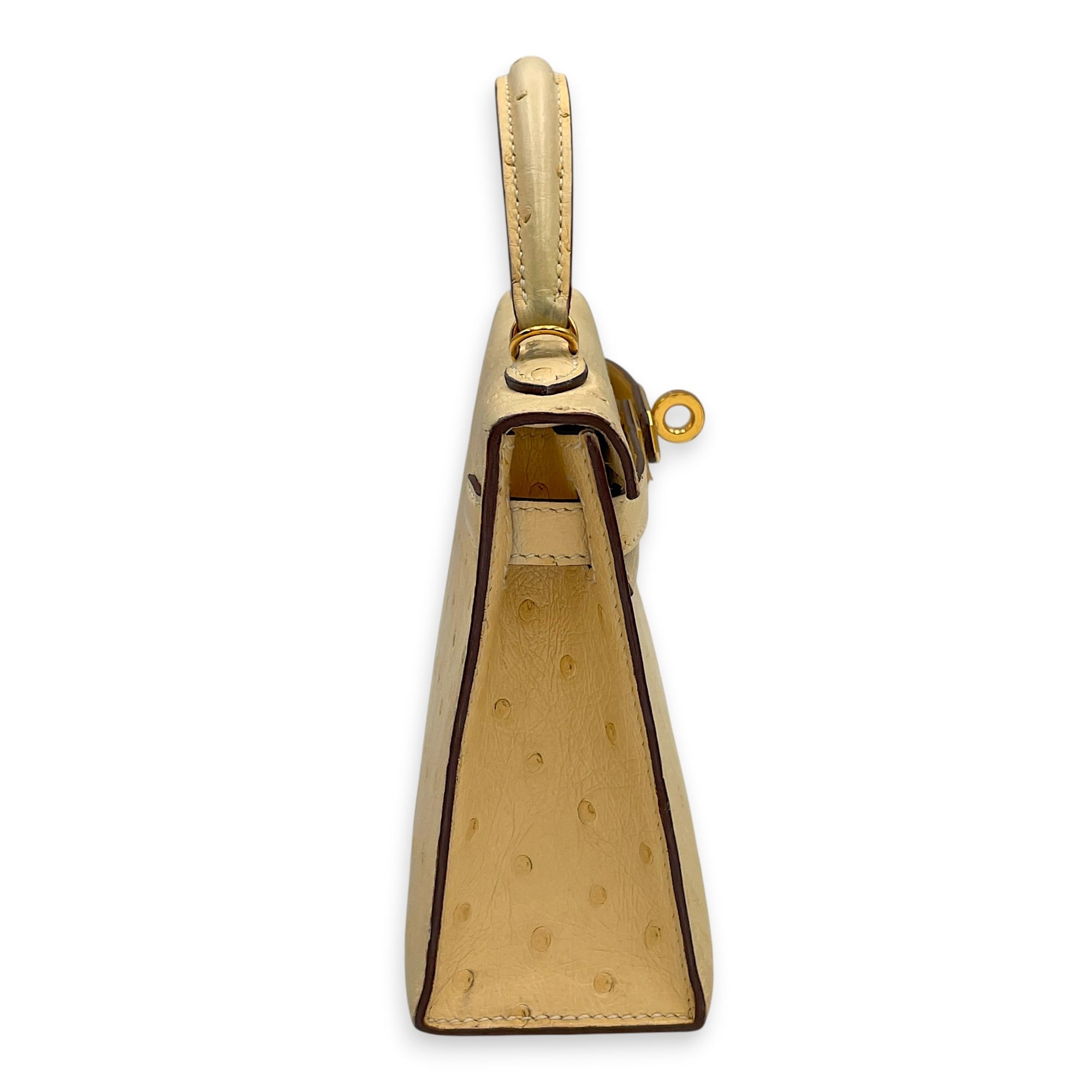 Sellier Kelly 20 Nata in Ostrich Gold hardware CL2603-20086 3