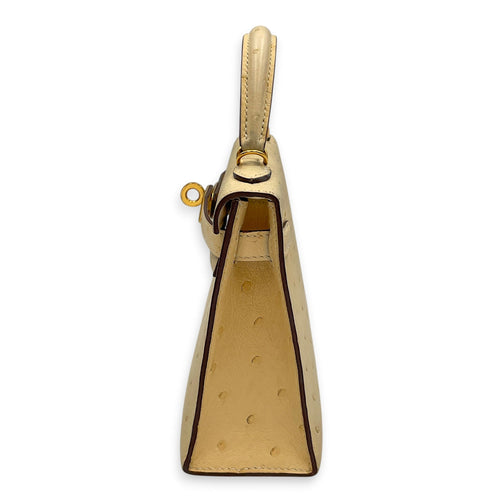Sellier Kelly 20 Nata in Ostrich Gold hardware CL2603-20086 4