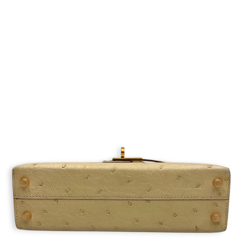 Sellier Kelly 20 Nata in Ostrich Gold hardware CL2603-20086 5