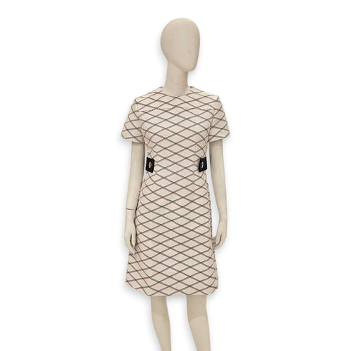 LV Tricolour Mallletage Martingale Dress 36 White  Ready-To-Wear in Cotton CL2603-20092 1