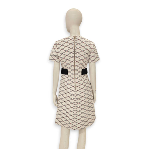 LV Tricolour Mallletage Martingale Dress 36 White  Ready-To-Wear in Cotton CL2603-20092 2