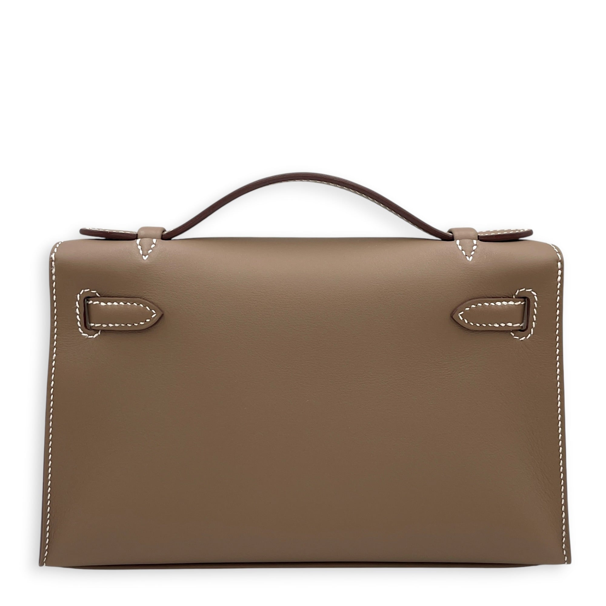 Kelly Pochette Etoupe in Swift Gold hardware