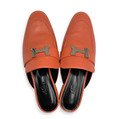 Trocadero 37 Pink Mules in Calfskin Palladium hardware