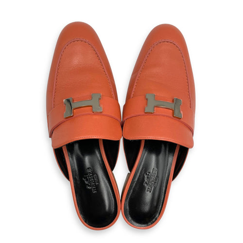 Trocadero 37 Pink Mules in Calfskin Palladium hardware CL2603-20097 1