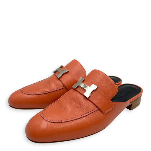 Trocadero 37 Pink Mules in Calfskin Palladium hardware