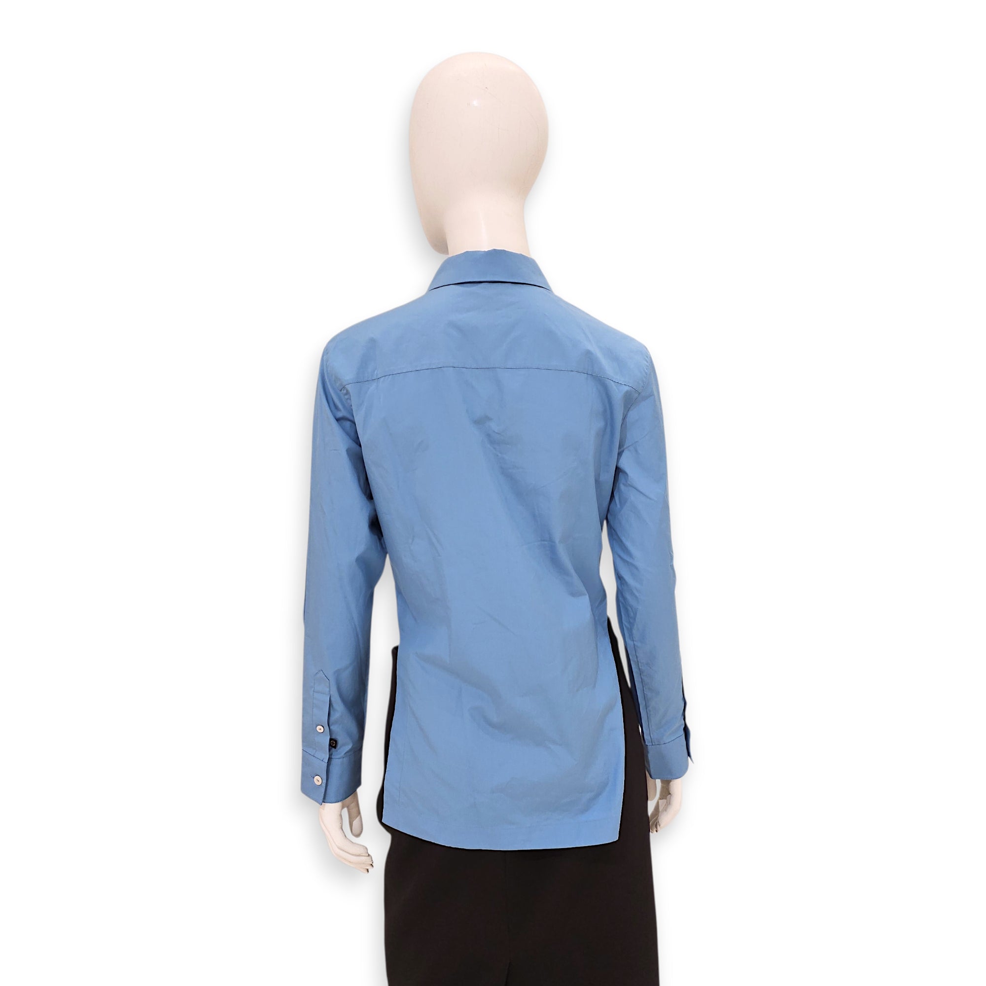 Long-Sleeved Blouse 34 Blue Ready-To-Wear in Cotton CL2603-20113 2