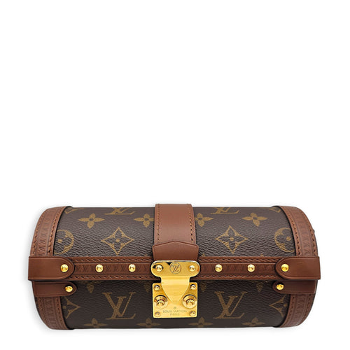 Papillon Trunk Brown Shoulder Bag in Canvas Gold hardware CL2603-20121 1