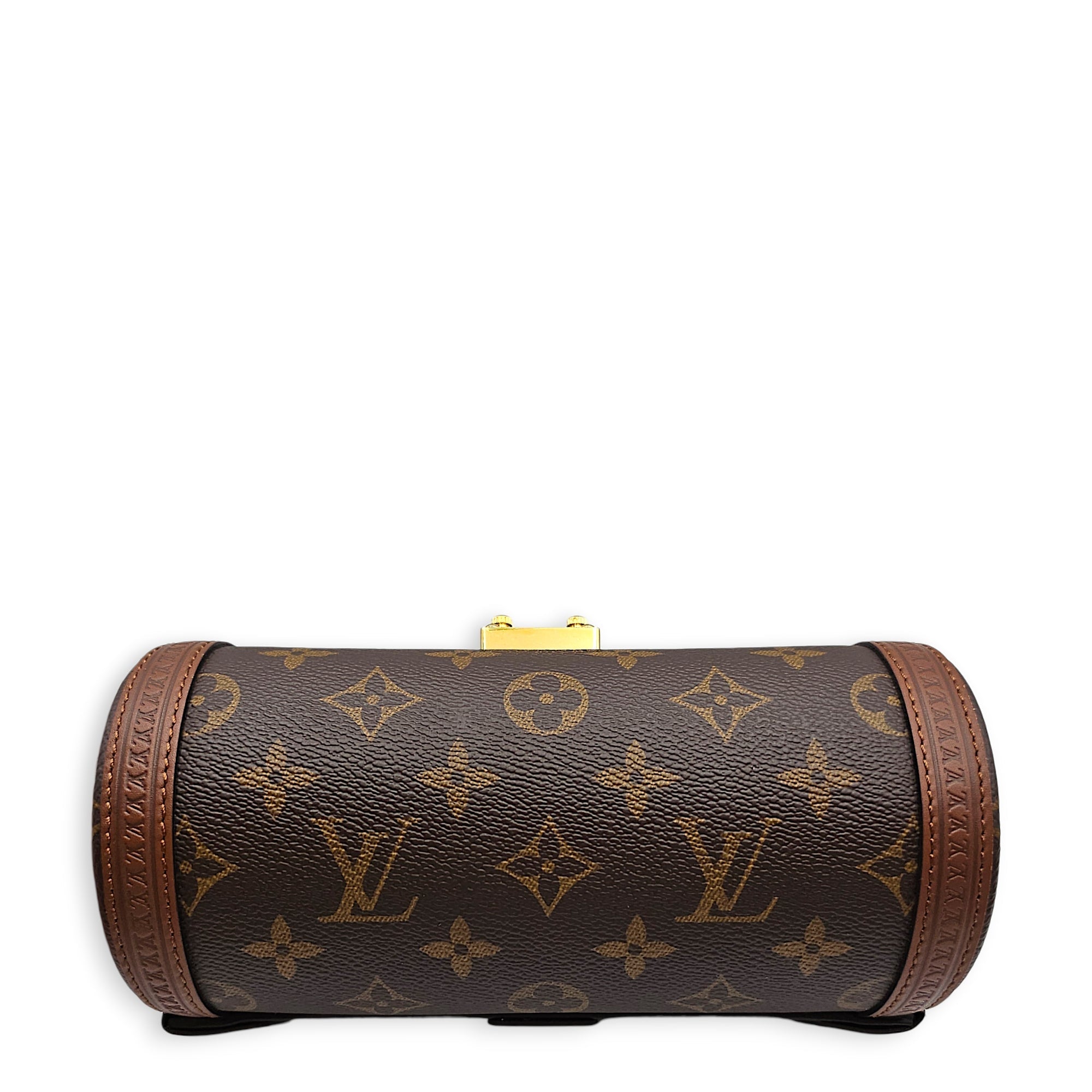 Papillon Trunk Brown Shoulder Bag in Canvas Gold hardware CL2603-20121 5