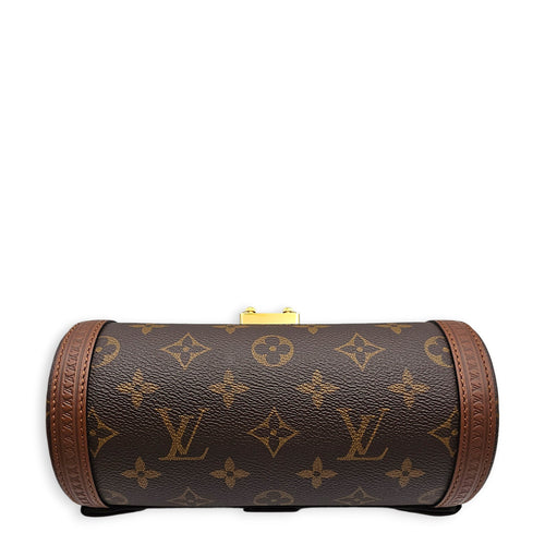 Papillon Trunk Brown Shoulder Bag in Canvas Gold hardware CL2603-20121 5