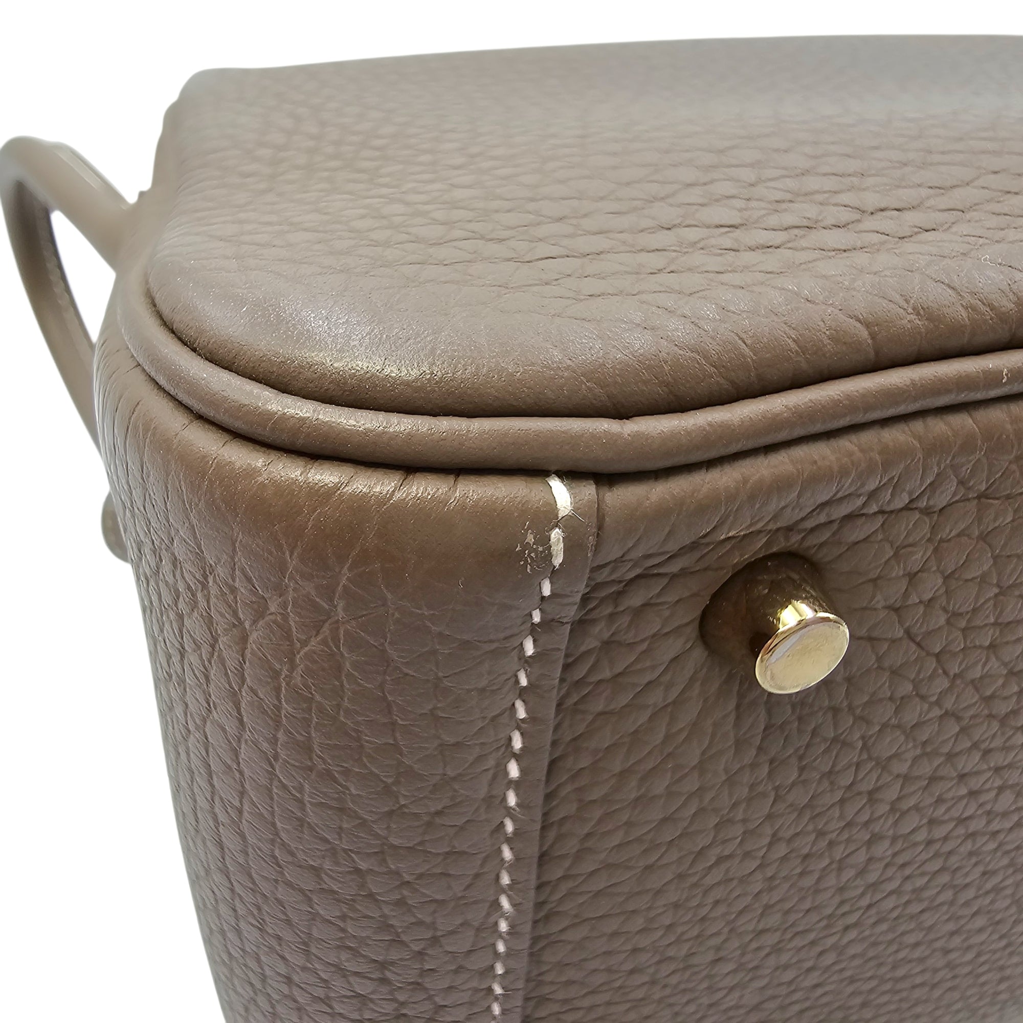 Lindy Mini Etoupe in Clemence Gold hardware