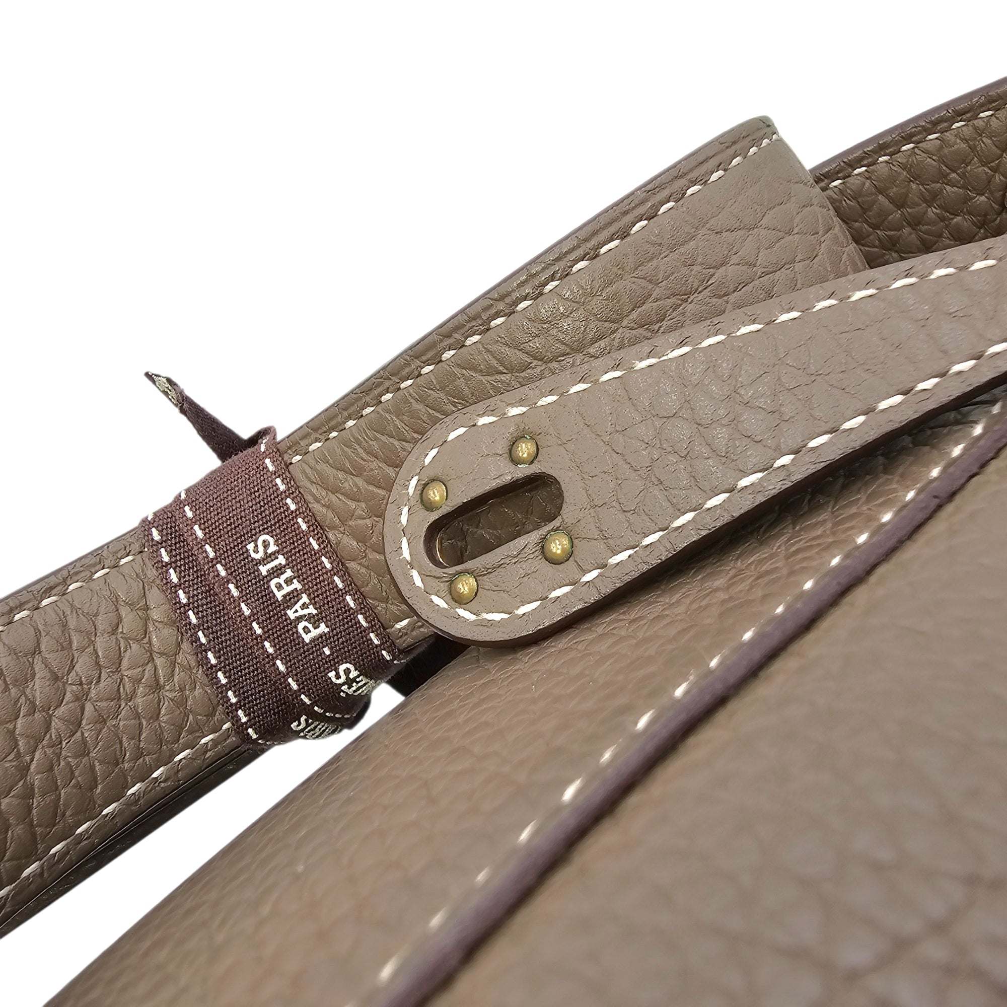 Lindy Mini Etoupe in Clemence Gold hardware