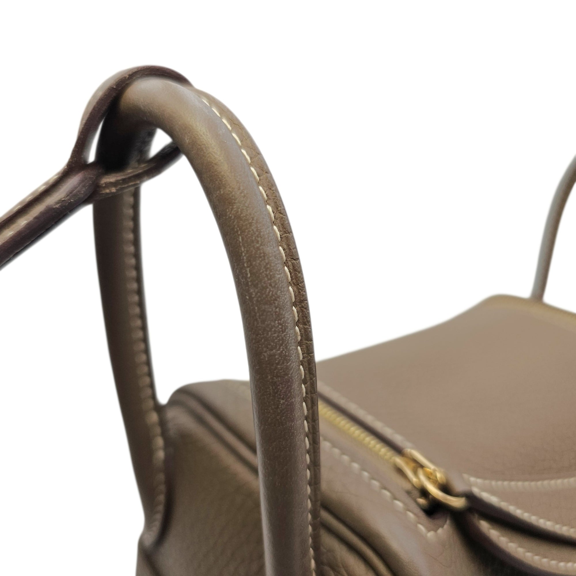 Lindy Mini Etoupe in Clemence Gold hardware