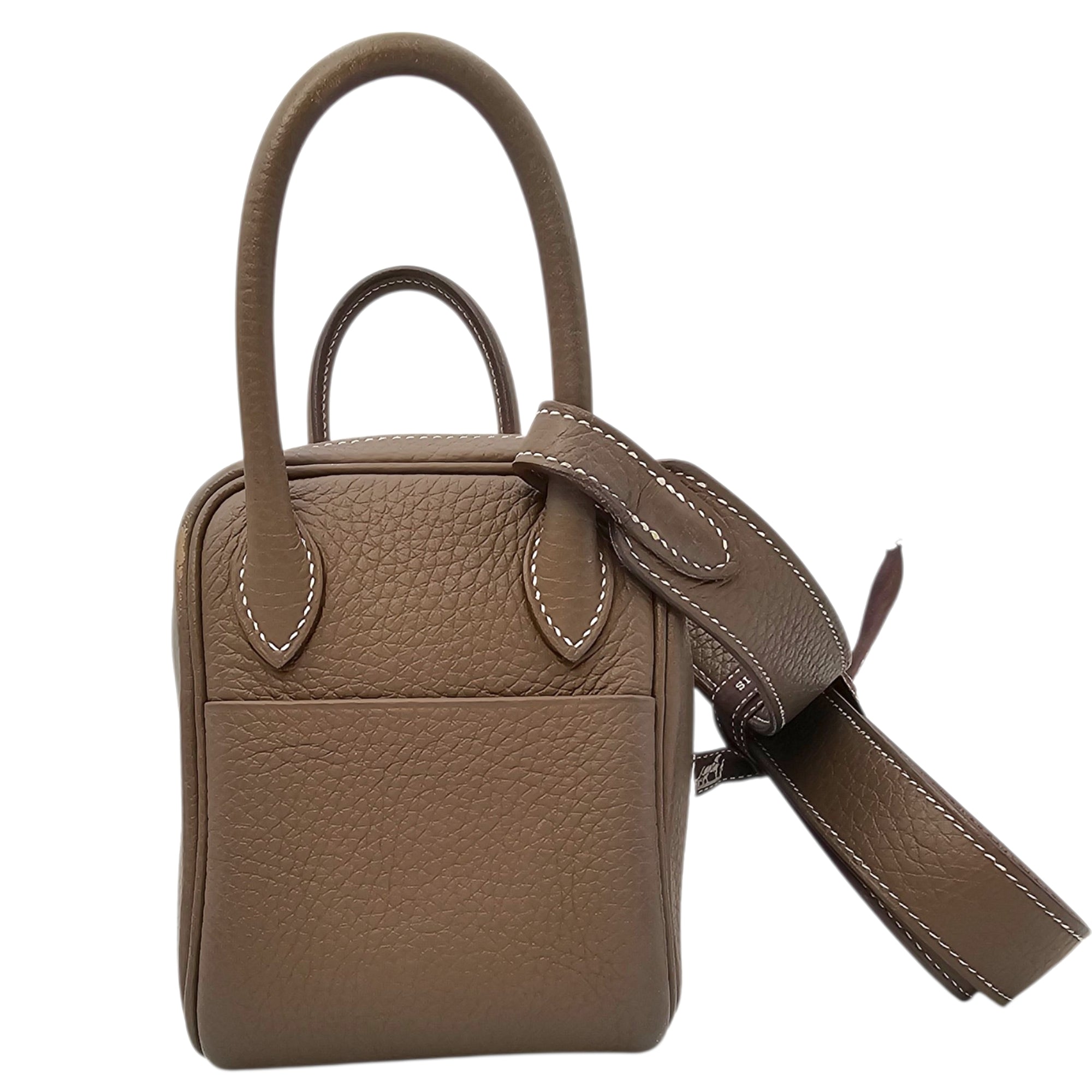 Lindy Mini Etoupe in Clemence Gold hardware