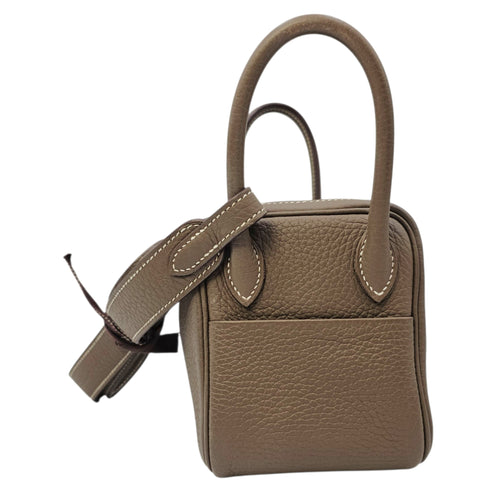 Lindy Mini Etoupe in Clemence Gold hardware