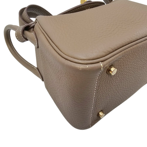 Lindy Mini Etoupe in Clemence Gold hardware
