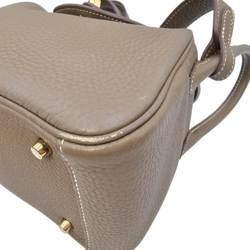 Lindy Mini Etoupe in Clemence Gold hardware
