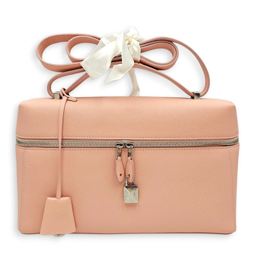 Extra Pocket 27 Pink Shoulder Bag in Calfskin Silver hardware