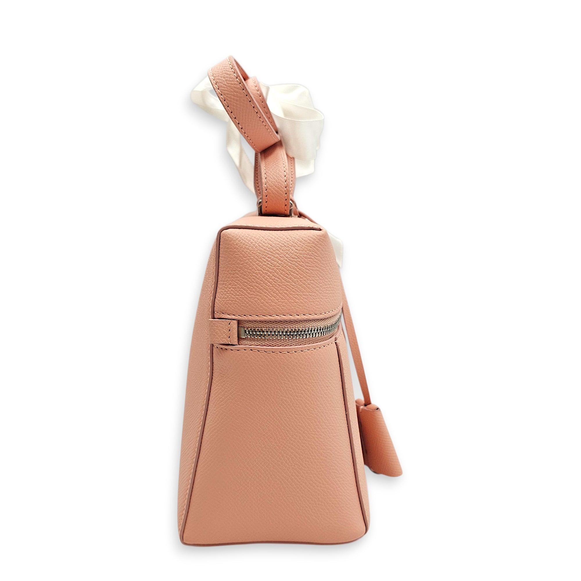 Extra Pocket 27 Pink Shoulder Bag in Calfskin Silver hardware