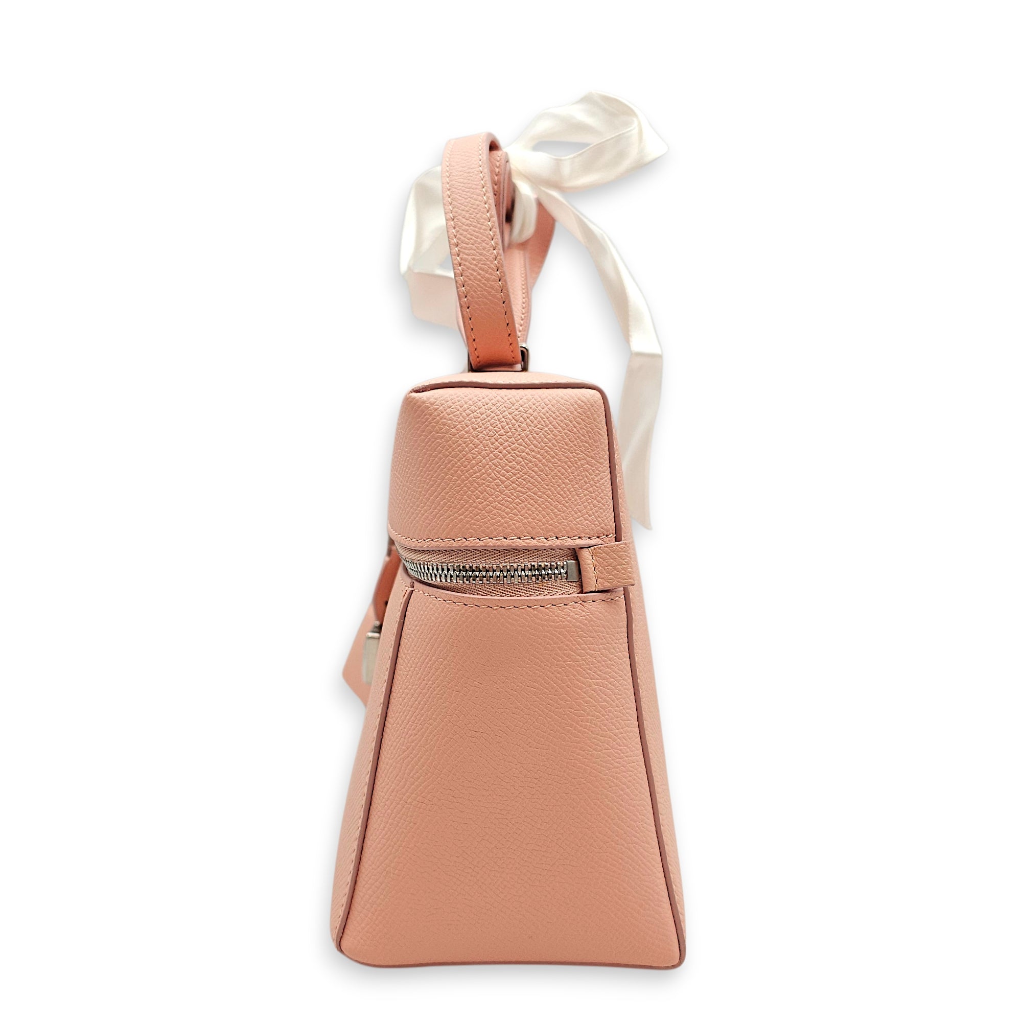 Extra Pocket 27 Pink Shoulder Bag in Calfskin Silver hardware