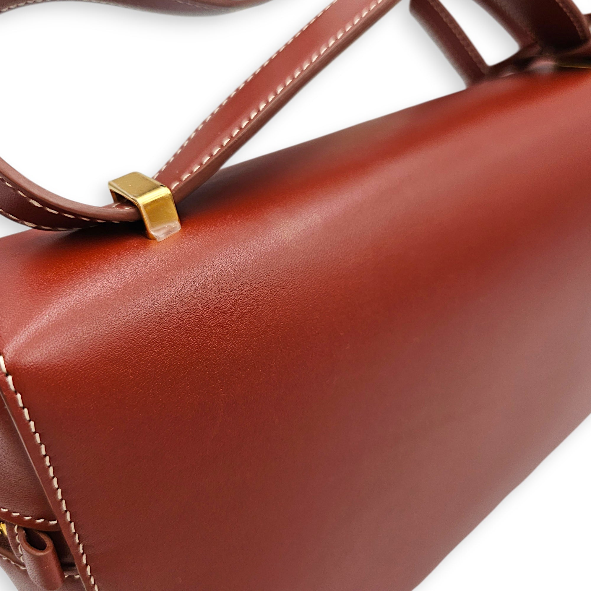 Extra Pocket L27 Brown Shoulder Bag in Calfskin Gold hardware CL2603-20128 9