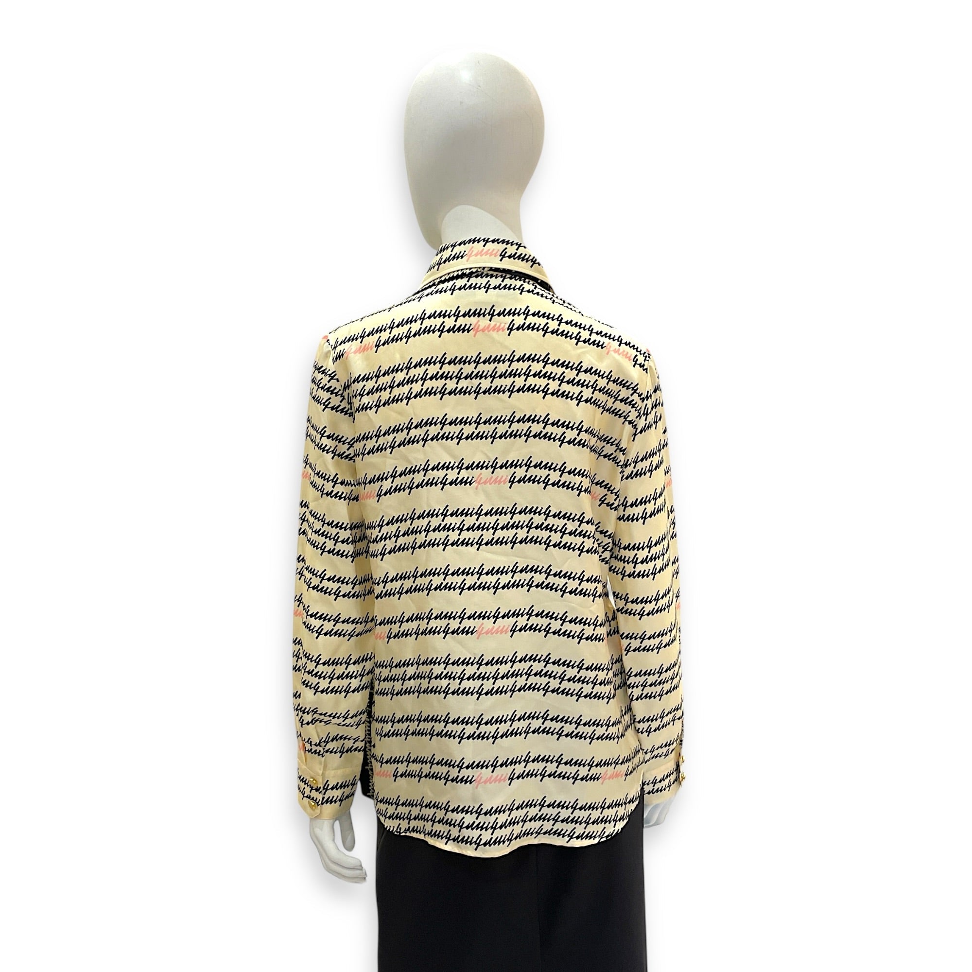Printed Long-Sleeved Shirt 40 Beige Ready-To-Wear in Silk CL2603-20133 3