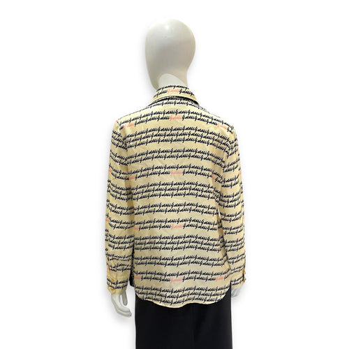 Printed Long-Sleeved Shirt 40 Beige Ready-To-Wear in Silk CL2603-20133 3