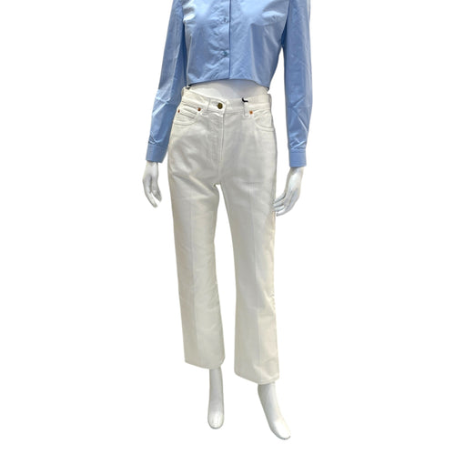 Straight Cut Jeans 24 White Ready-To-Wear in Cotton CL2603-20148 1