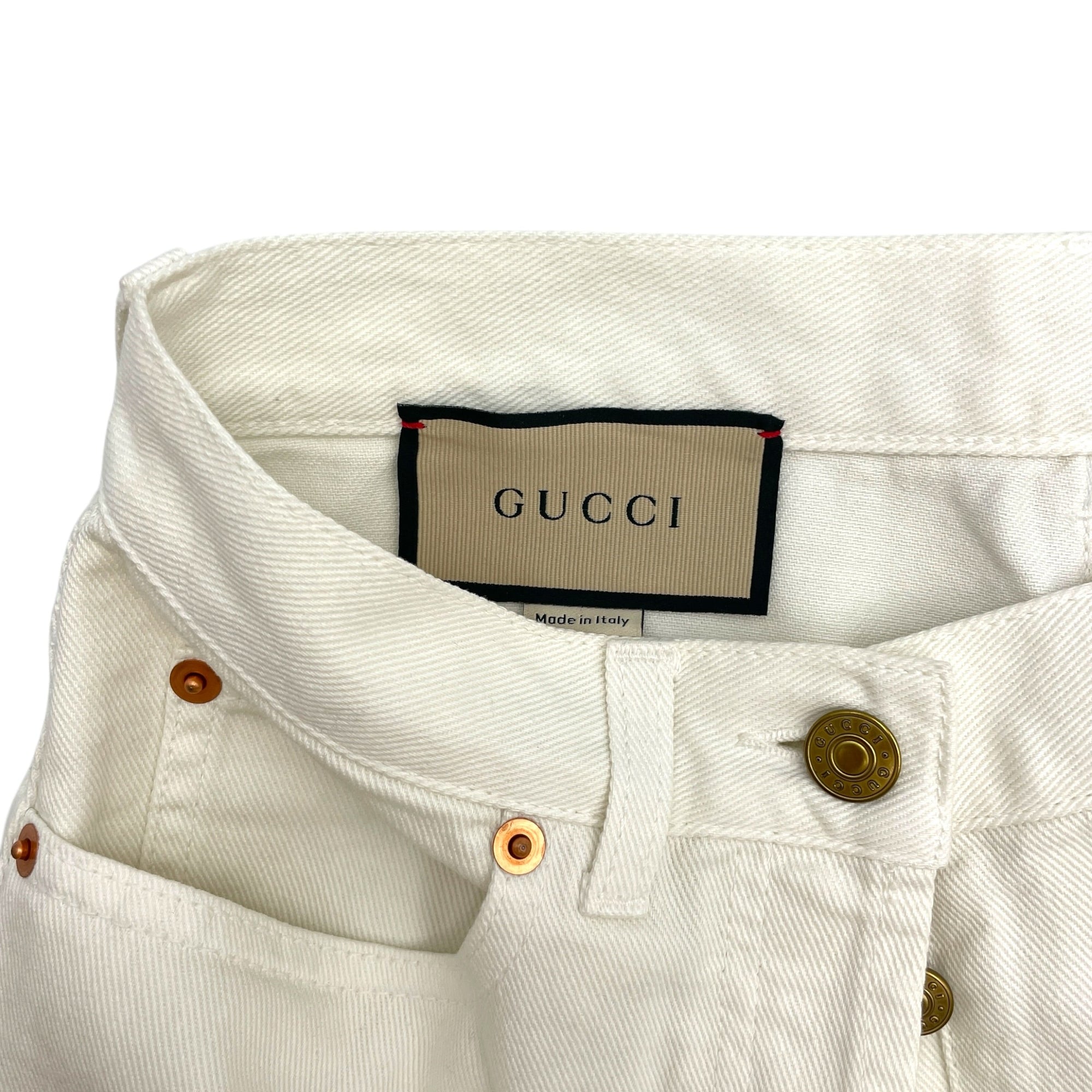 Straight Cut Jeans 24 White Ready-To-Wear in Cotton CL2603-20148 3