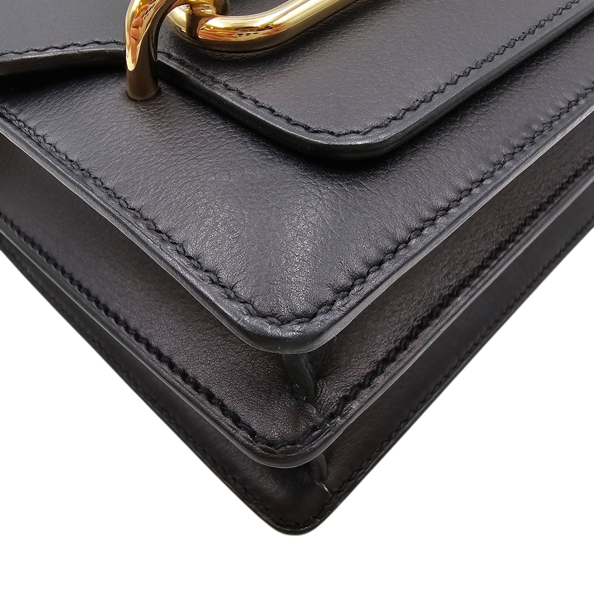 Roulis Mini Black in Evergrain Permabrass hardware CL2603-20157 10