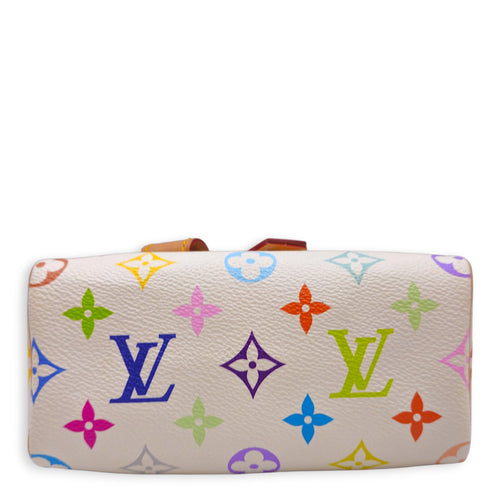 LV x TM Speedy Nano White Crossbody Bag in Monogram Coated Canvas Gold hardware CL2603-20168 5