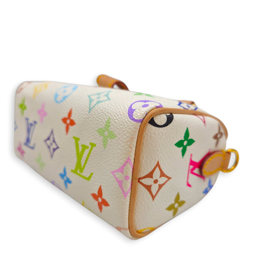 LV x TM Speedy Nano White Crossbody Bag in Monogram Coated Canvas Gold hardware CL2603-20168 8