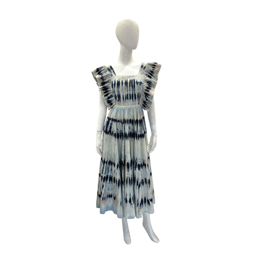 Tie-dye Midi Dress  34 Blue Ready-To-Wear in Cotton CL2603-20171 1
