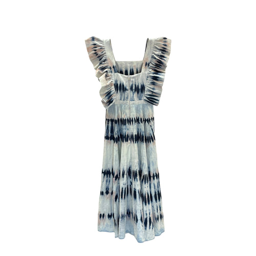 Tie-dye Midi Dress  34 Blue Ready-To-Wear in Cotton CL2603-20171 1