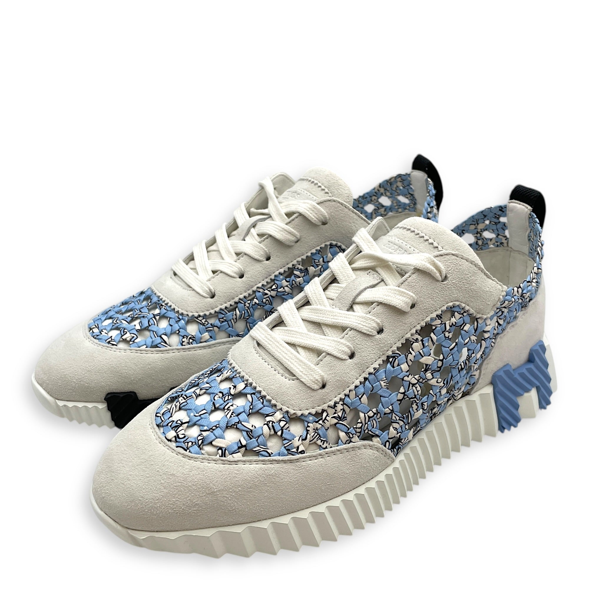 Bouncing 38 Blue Clair Sneakers in Suede Leather