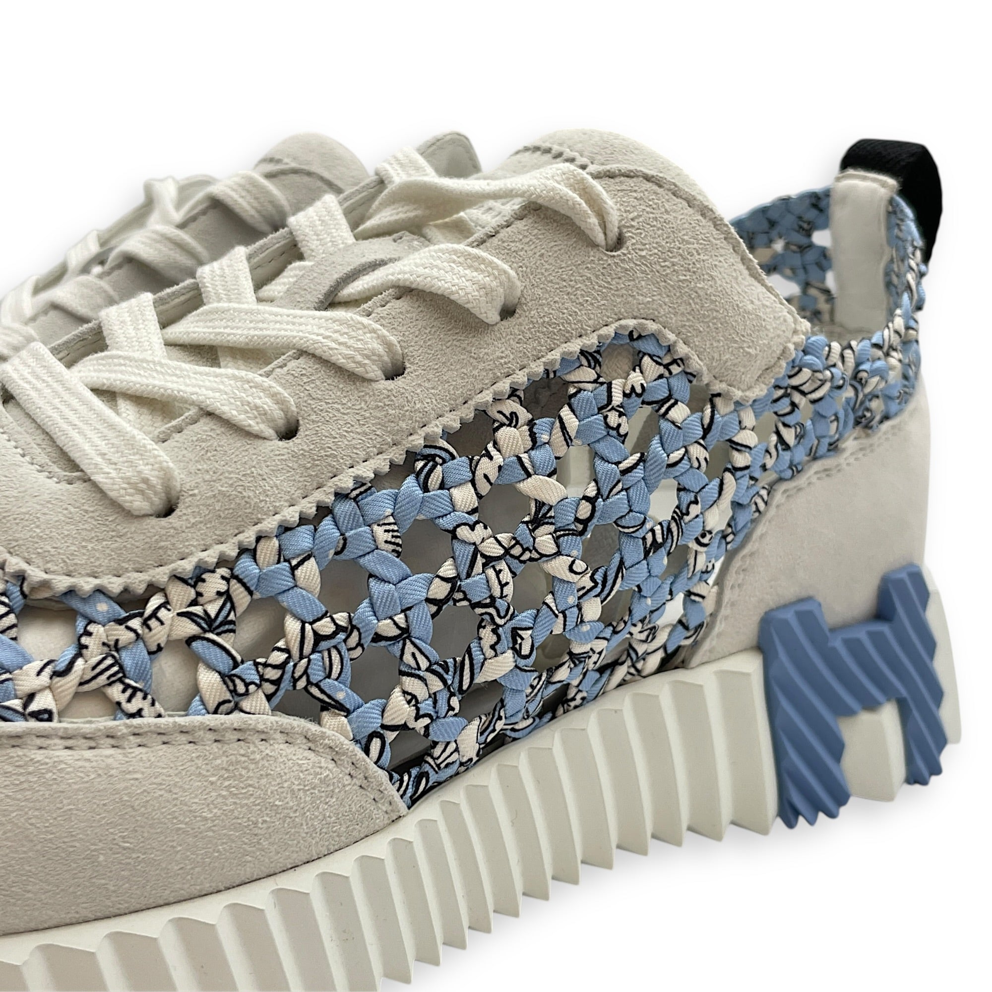 Bouncing 38 Blue Clair Sneakers in Suede Leather